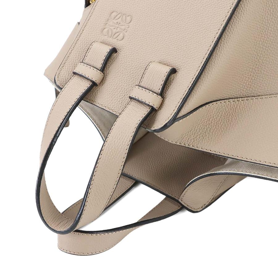 新品同様 ロエベ LOEWE ハンモック スモール 2way ハンド ショルダー バッグ レザー サンド A538S35X18 ゴールド 金具 90306093の画像