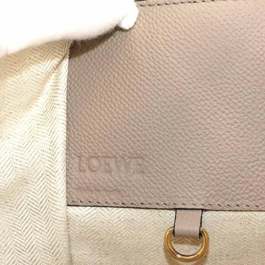 新品同様 ロエベ LOEWE ハンモック スモール 2way ハンド ショルダー バッグ レザー サンド A538S35X18 ゴールド 金具 90306093の画像