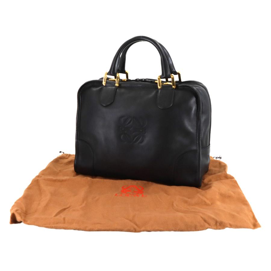 LOEWE（ロエベ） アマソナ 32 ハンド バッグ レザー ブラック ゴールド