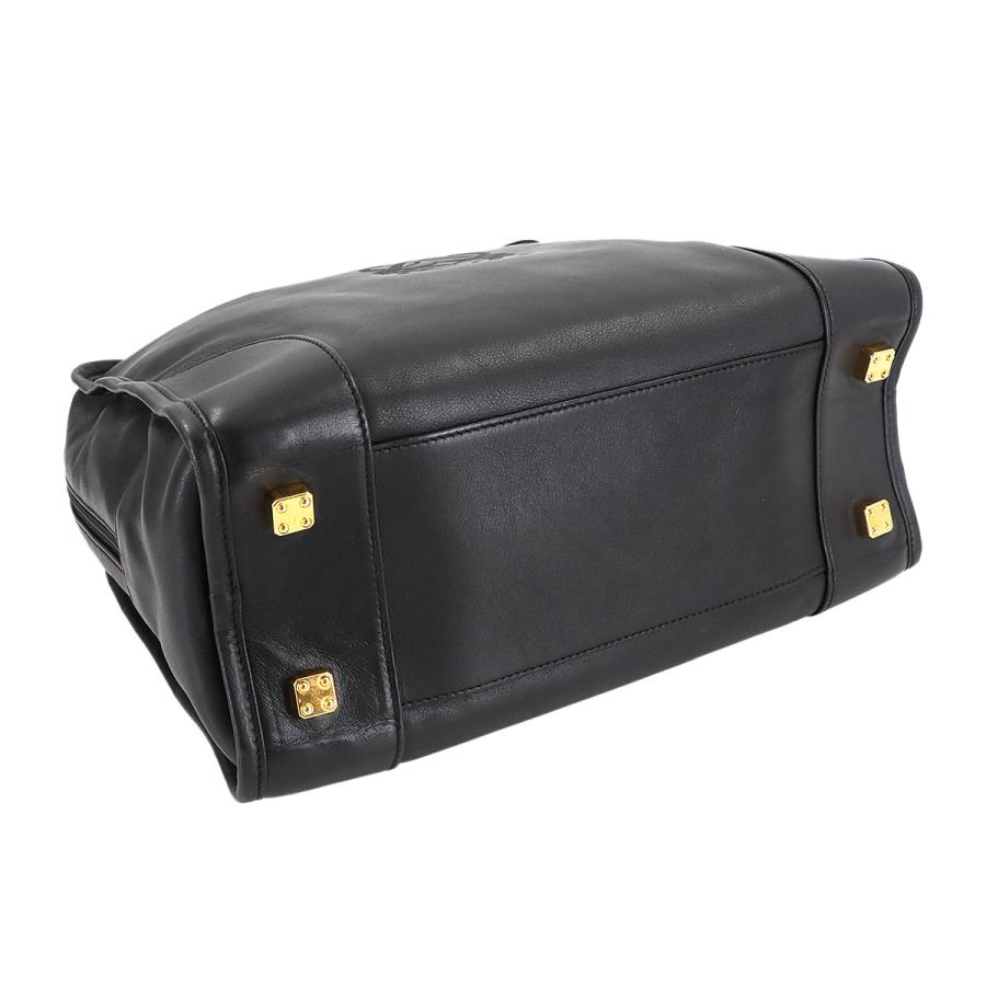 LOEWE（ロエベ） アマソナ 32 ハンド バッグ レザー ブラック ゴールド