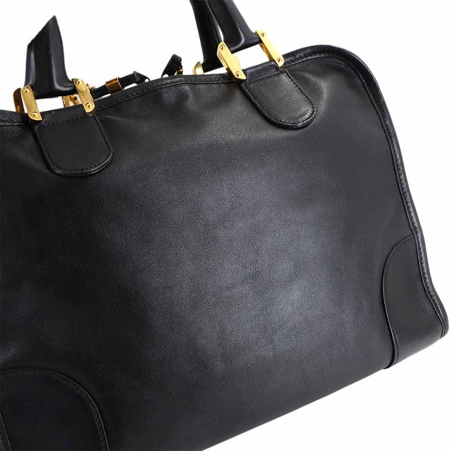 LOEWE（ロエベ） アマソナ 32 ハンド バッグ レザー ブラック ゴールド