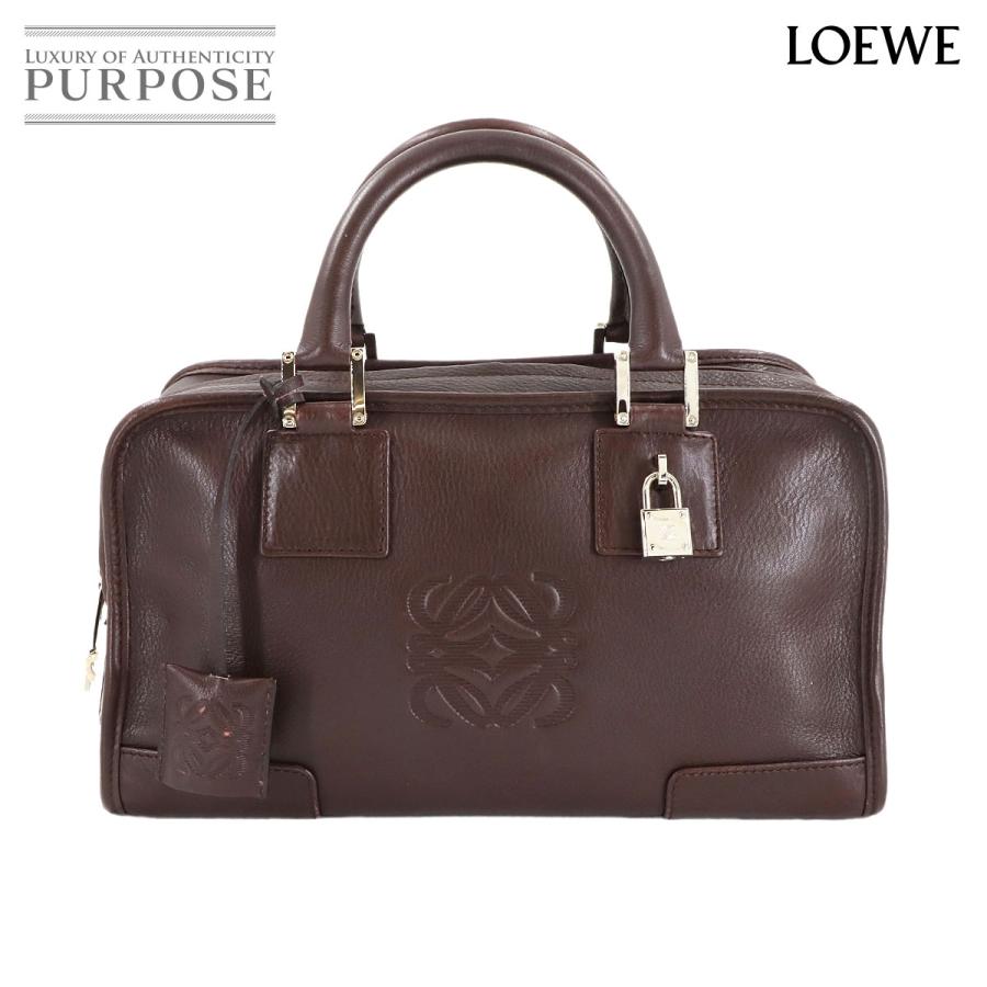 LOEWE（ロエベ） 新品同様 アマソナ 28 ハンド バッグ レザー ブラウン