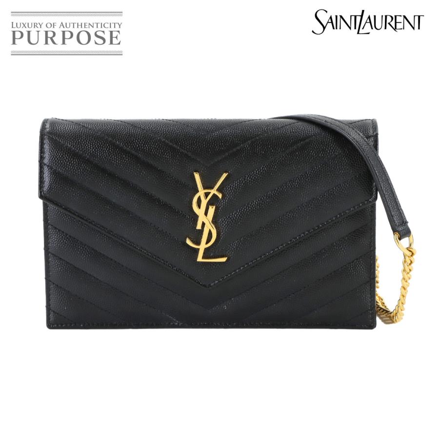 YSL イブサンローラン サングラス カサンドラ ロゴ金具 ブラック 黒