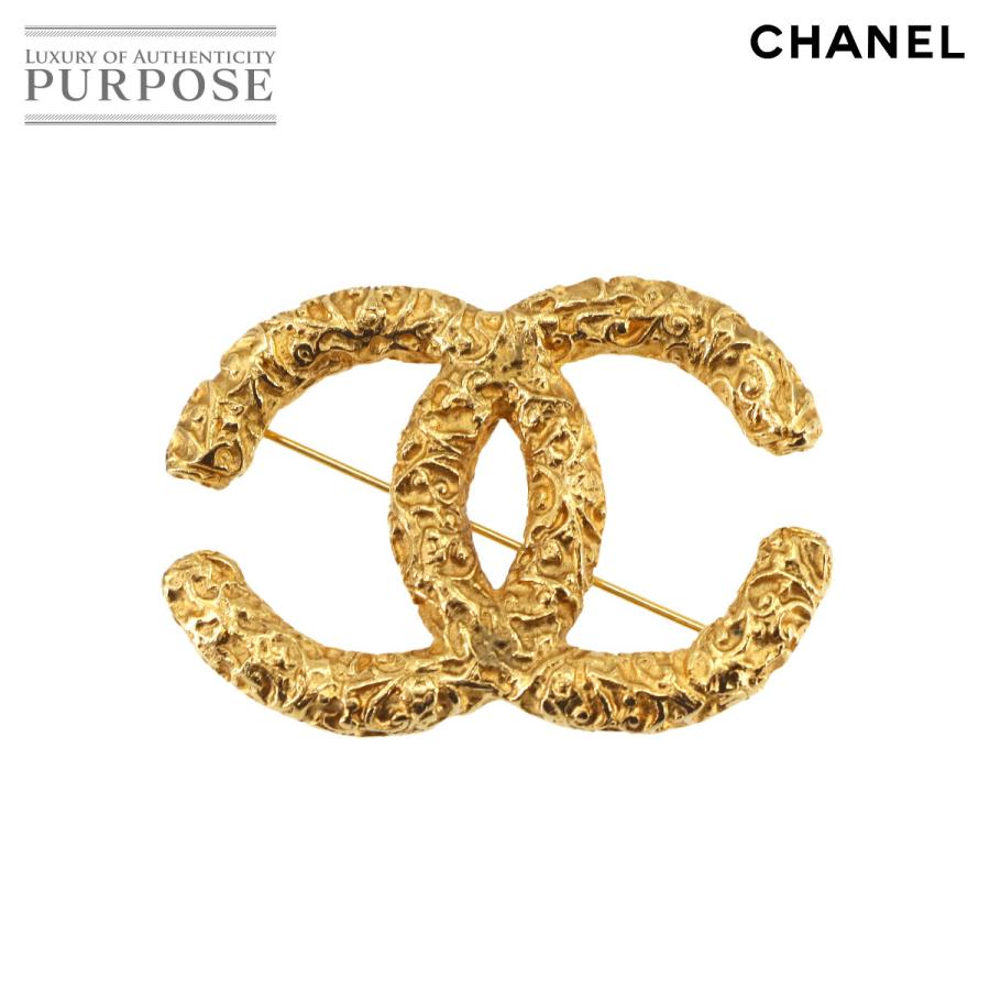 時*計様 本物保証！希少 シャネル ブローチ 溶岩 ココマーク ゴールド ！ CHANEL（シャネル） 新品同様 ココマーク 溶岩 ブローチ ゴールド