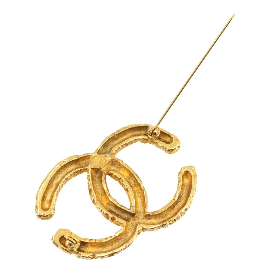 CHANEL（シャネル） 新品同様 ココマーク 溶岩 ブローチ ゴールド