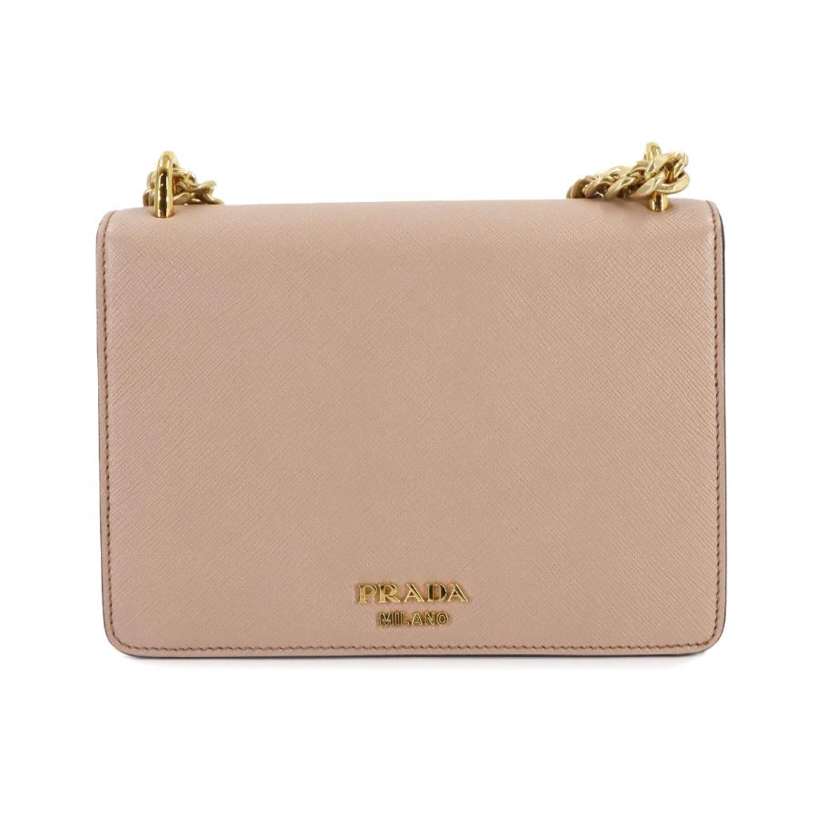 PRADA（プラダ） 新品同様 サフィアーノ チェーン ショルダー バッグ