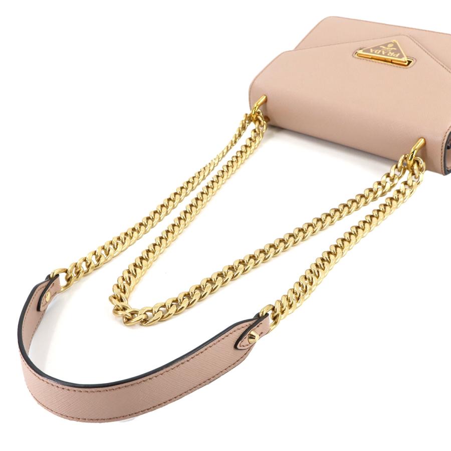 PRADA（プラダ） 新品同様 サフィアーノ チェーン ショルダー バッグ