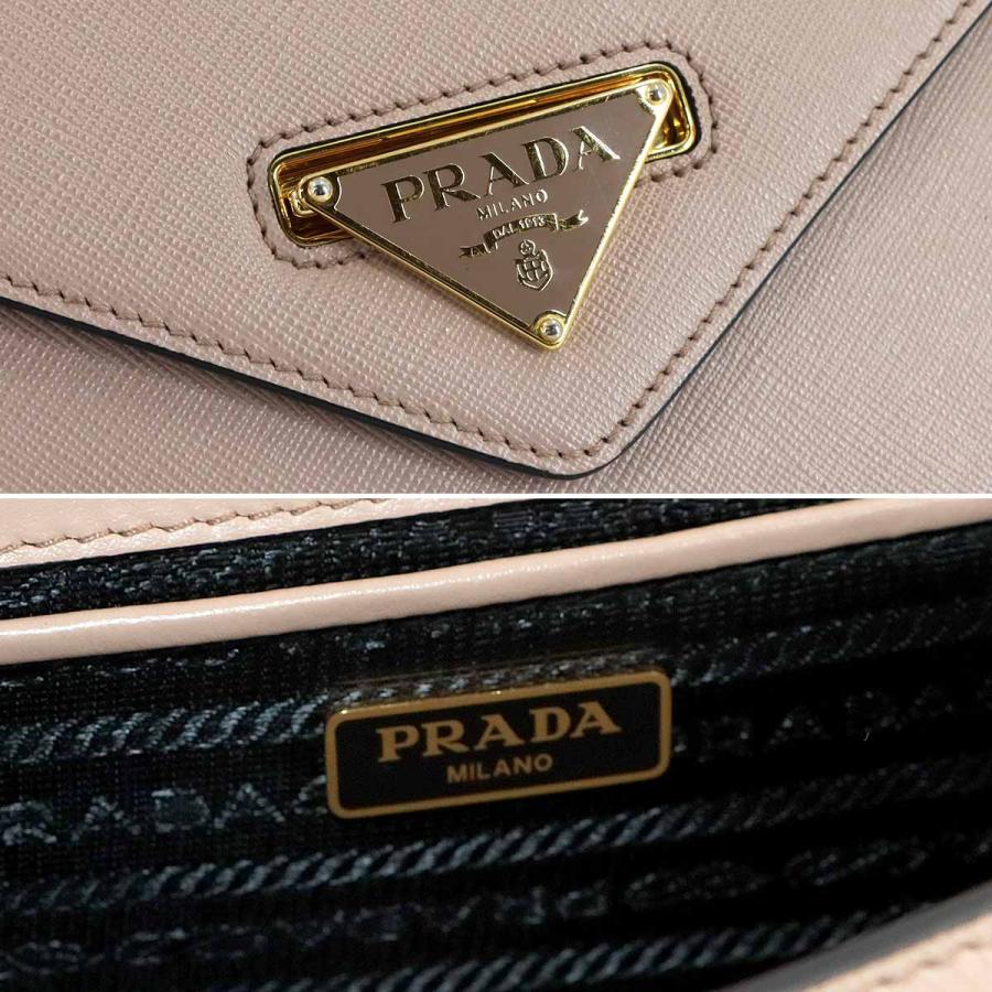 PRADA プラダ　サフィアーノ　チェーンショルダー　スウェード PRADA（プラダ） 新品同様 サフィアーノ チェーン ショルダー バッグ