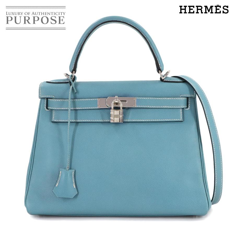 HERMES（エルメス） 新品同様 ケリー 28 エプソン ブルージーン 2way