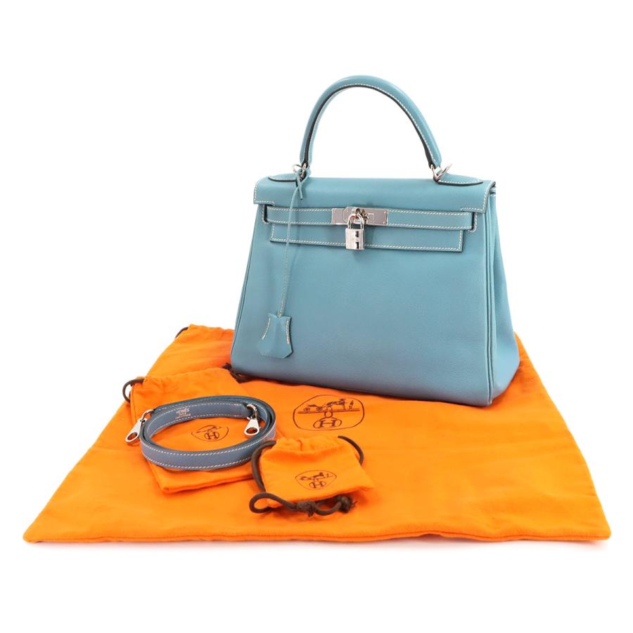 HERMES（エルメス） 新品同様 ケリー 28 エプソン ブルージーン 2way