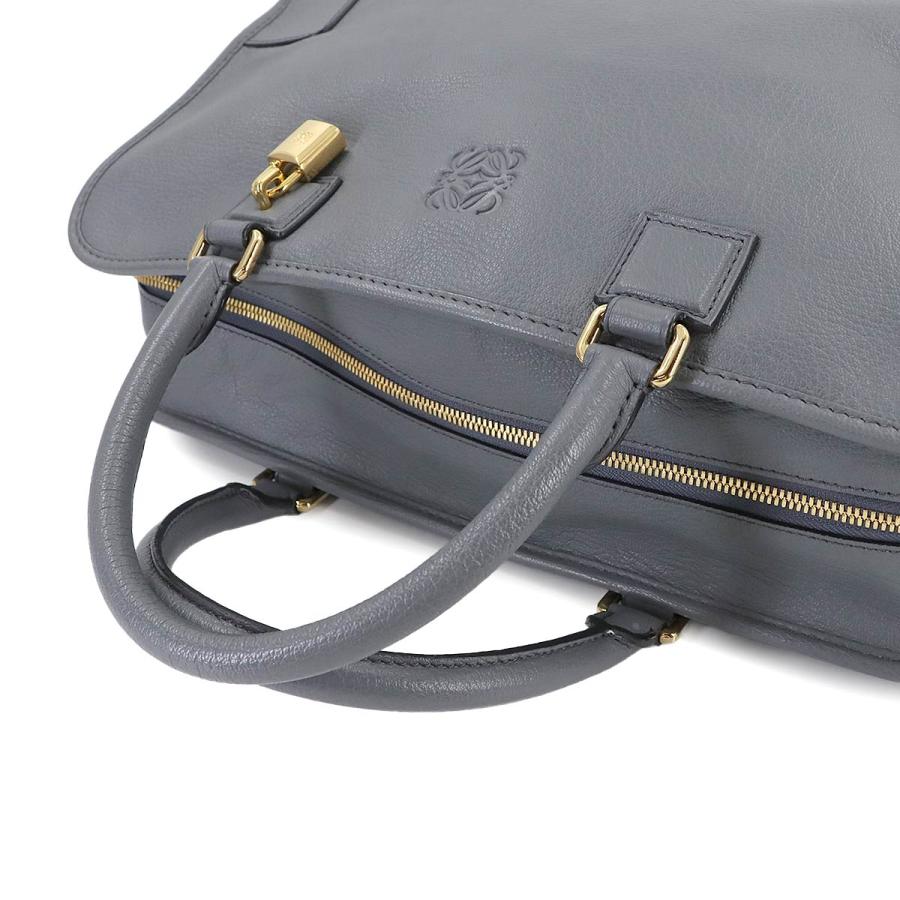 LOEWE（ロエベ） アマソナ 36 ハンド バッグ レザー グレー ゴールド