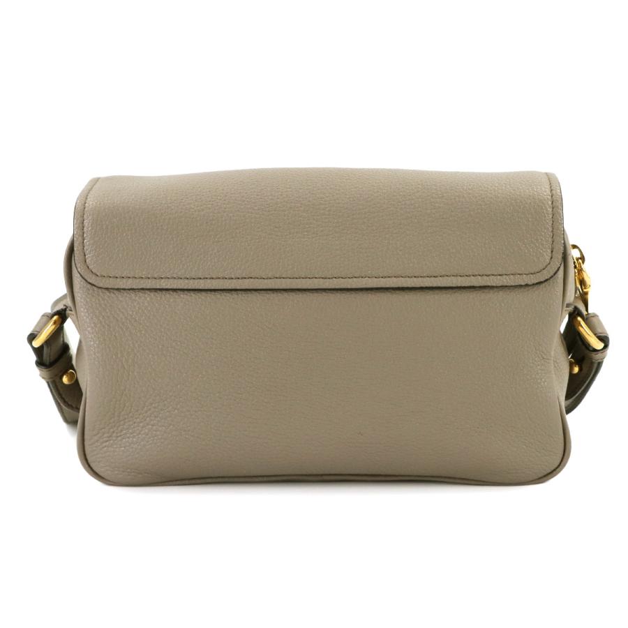 PRADA（プラダ） 新品同様 ショルダー バッグ レザー グレー 1BD163