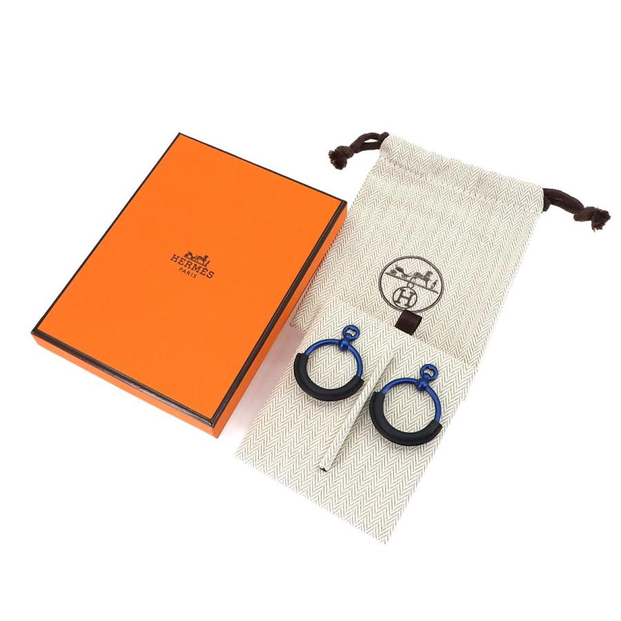 HERMES（エルメス） 未使用 展示品 ループ PM ピアス スイフト ブルー