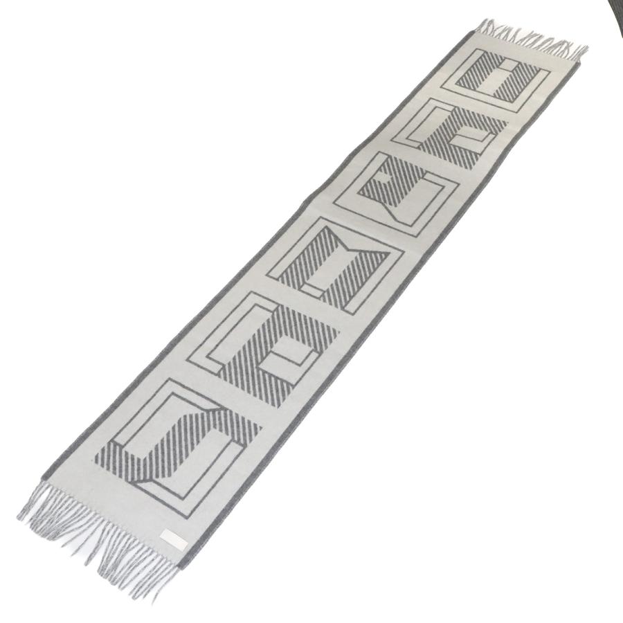 未使用 展示品 エルメス HERMES レトル オ カレ マフラー カシミヤ 100% レザー イヴォワール グリフランネル Winter Scarf 90306462 HERMES（エルメス） 未使用 展示品 レトル オ カレ マフラー カシミヤ