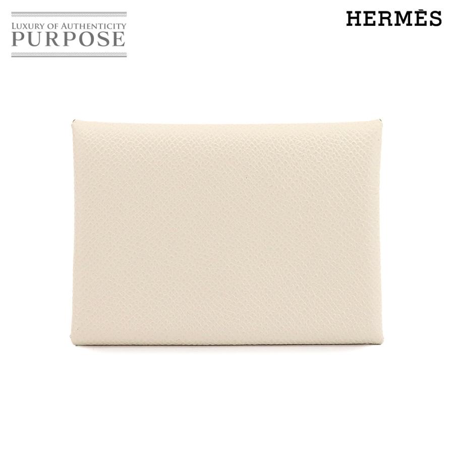 極美品【HERMÈS】ヴォーエプソン カルヴィ デュオ ケース HERMES（エルメス） コインケース カルヴィデュオ CALVI DUO エプソン
