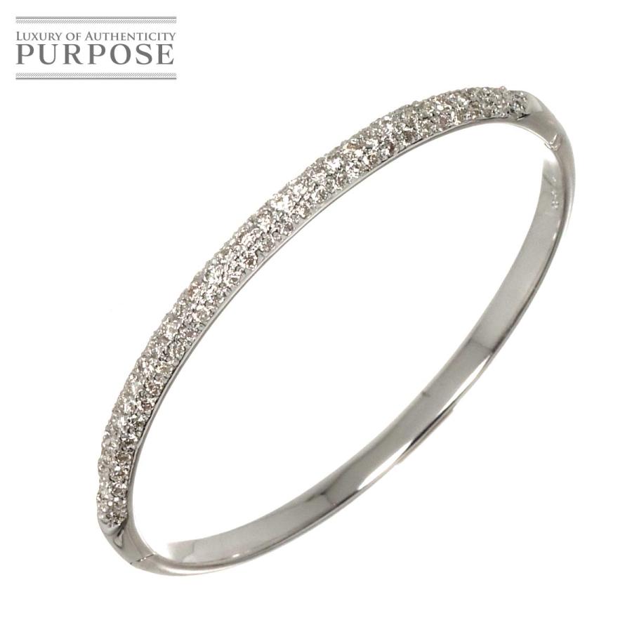 ダイヤ 2.50ct ブレスレット 16.5cm K18 WG ホワイトゴールド 750