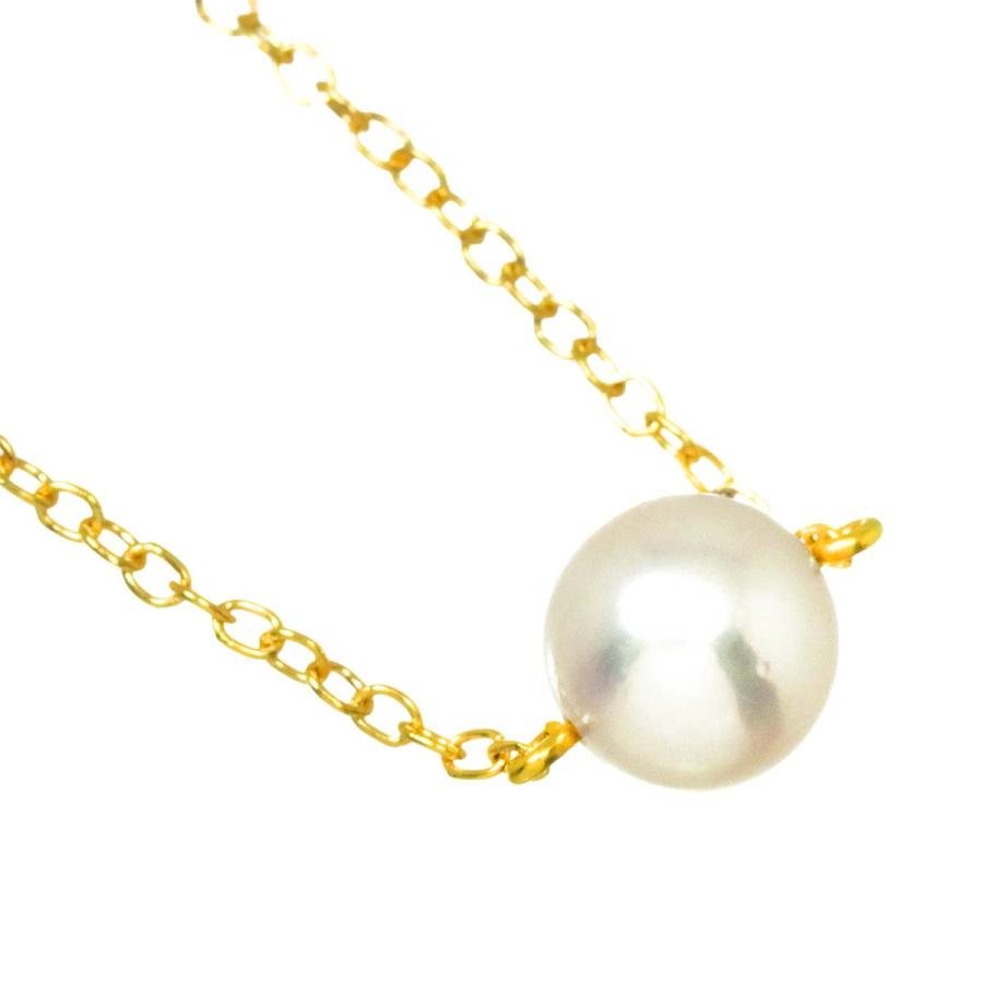 ミキモト MIKIMOTO アコヤ真珠 6.6mm ネックレス 38cm K18 YG イエローゴールド 750 パール Necklace 90306820_2