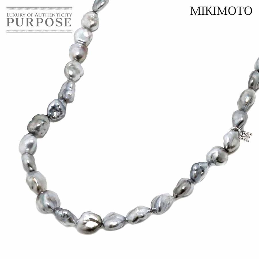 MIKIMOTO（ミキモト） バロック真珠 ネックレス 41cm K18 WG ホワイト
