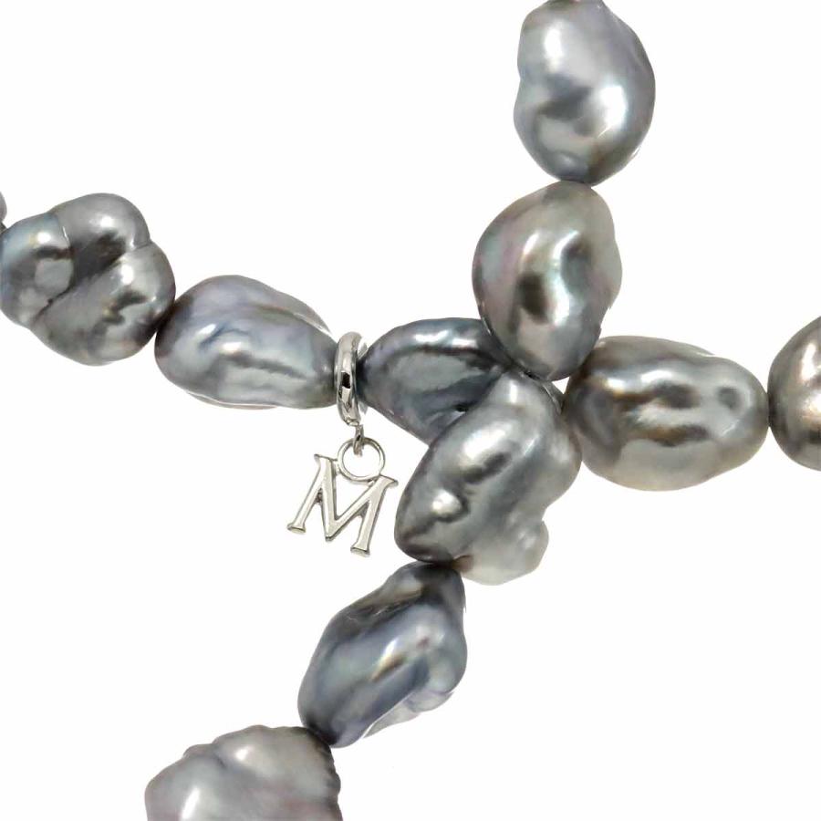 MIKIMOTO（ミキモト） バロック真珠 ネックレス 41cm K18 WG ホワイト