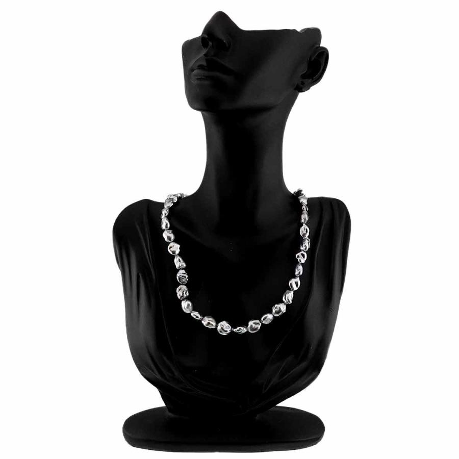 MIKIMOTO ミキモト　バッグ　パール付き MIKIMOTO（ミキモト） バロック真珠 ネックレス 41cm K18 WG ホワイト
