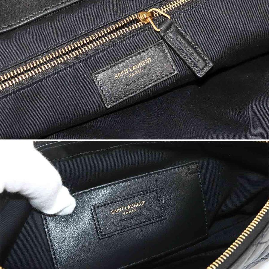 イカール マキシショッピングバッグ レザー ブラック Yves Saint Laurent（イヴ・サンローラン） 新品同様 サンローラン