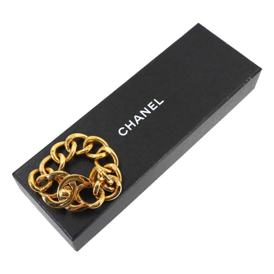 シャネル CHANEL ココマーク ターンロック チェーン ブレスレット ゴールド 95A ヴィンテージ アクセサリー Chain Bracelet 90307156の画像