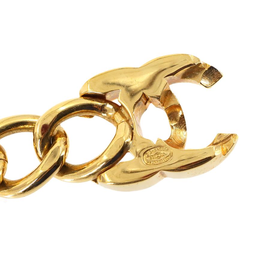 シャネル CHANEL ココマーク ターンロック チェーン ブレスレット ゴールド 95A ヴィンテージ アクセサリー Chain Bracelet 90307156の画像