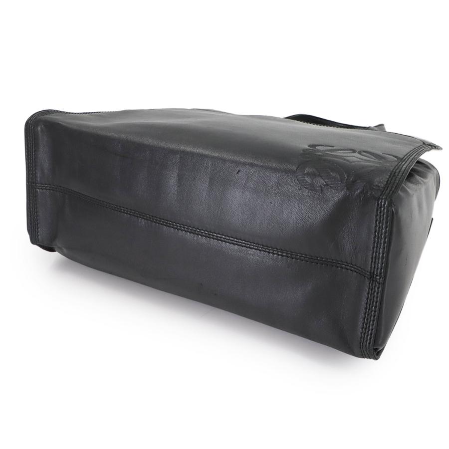 【美品】ロエベ　ショルダーバッグ　レザー　PVC リピートアナグラム　ロゴ金具 LOEWE ロエベ アナグラム ショルダーバッグ PVC レザー グレー