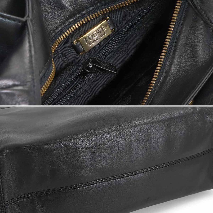 【美品】ロエベ　ショルダーバッグ　レザー　PVC リピートアナグラム　ロゴ金具 LOEWE ロエベ アナグラム ショルダーバッグ PVC レザー グレー