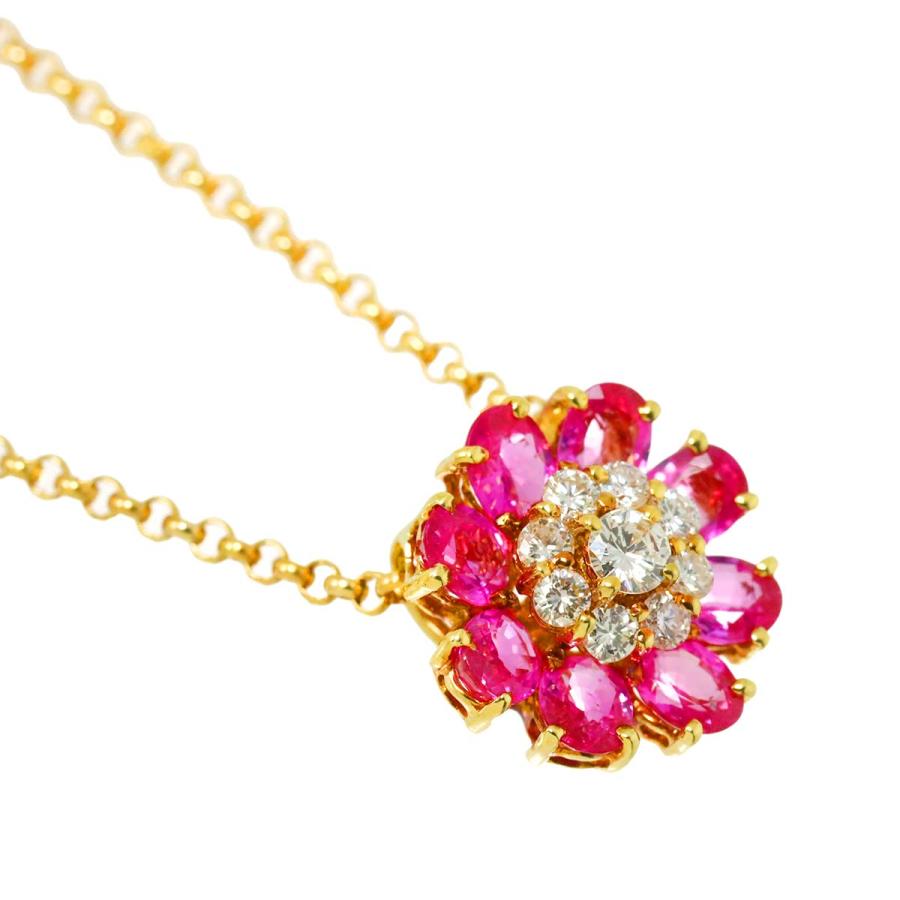 ポンテヴェキオ Ponte Vecchio ルビー 1.56ct ダイヤ 0.30ct ネックレス 40cm K18 PG ピンクゴールド 750 Ruby Necklace 90307448_2