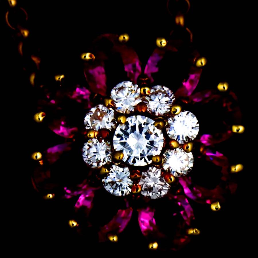 ポンテヴェキオ Ponte Vecchio ルビー 1.56ct ダイヤ 0.30ct ネックレス 40cm K18 PG ピンクゴールド 750 Ruby Necklace 90307448_6