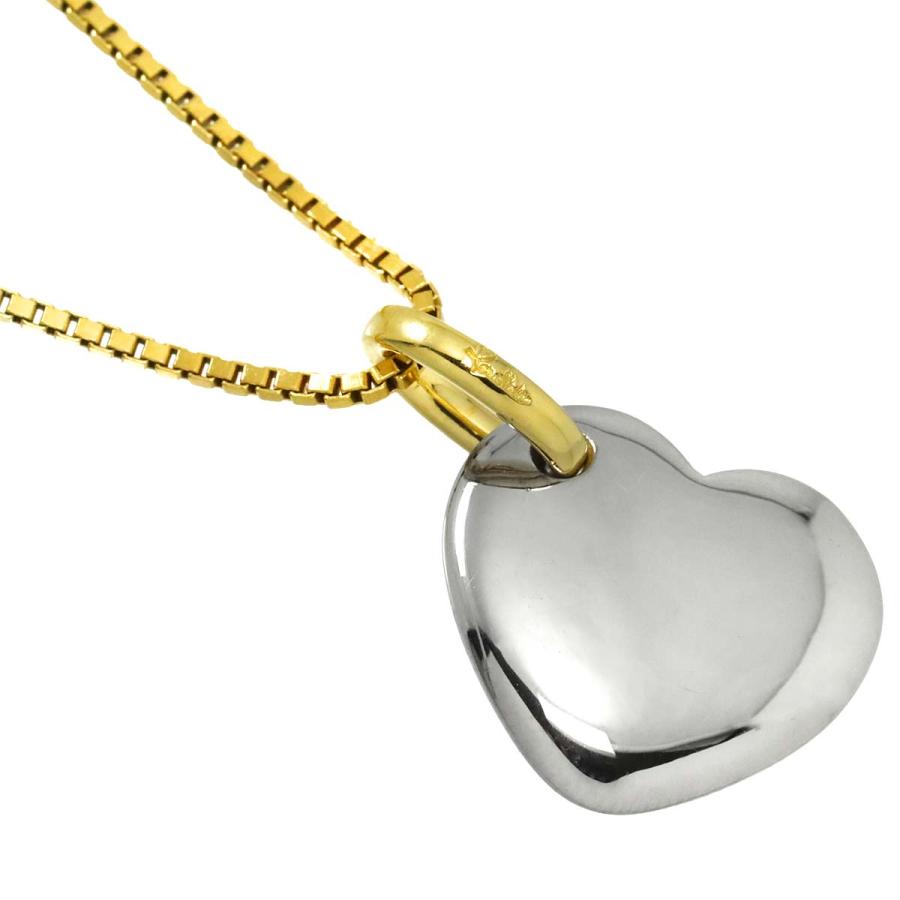 ポメラート Pomellato ハート ネックレス 46cm K18 YG WG イエロー ホワイトゴールド 750 Necklace 90307452_2