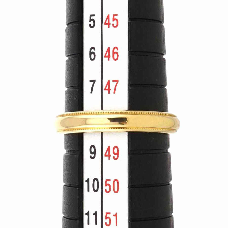 TIFFANY&Co.（ティファニー） ミルグレイン バンド 8号 リング K18 YG