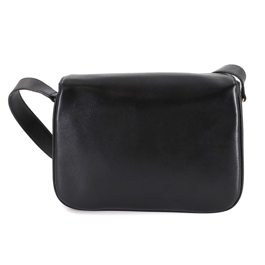 CELINE（セリーヌ） トリオンフ ショルダー レザー ブラック ゴールド