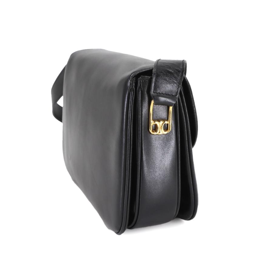 CELINE（セリーヌ） トリオンフ ショルダー レザー ブラック ゴールド