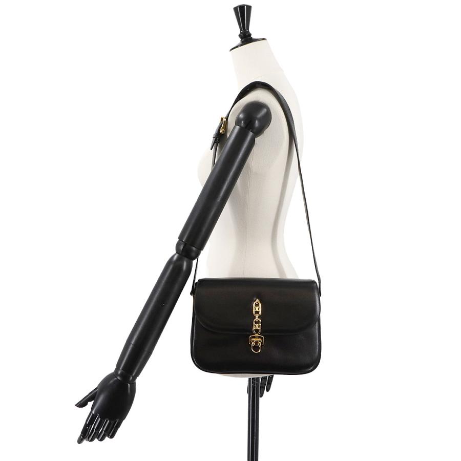 CELINE（セリーヌ） トリオンフ ショルダー レザー ブラック ゴールド