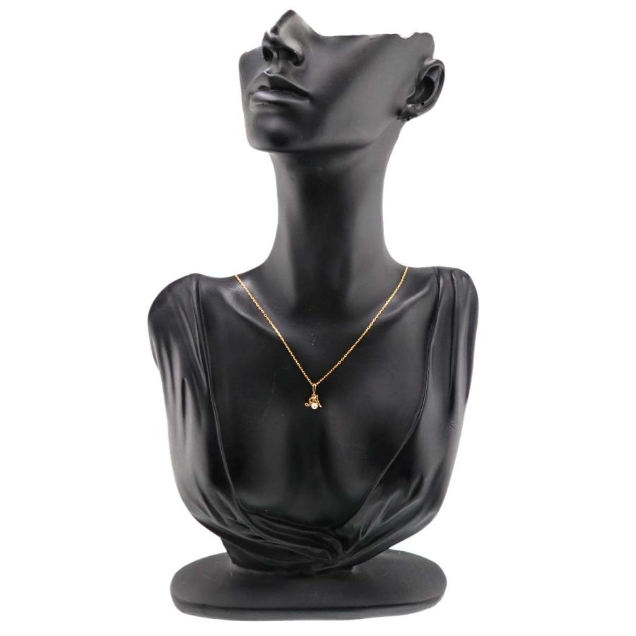 ミキモト MIKIMOTO ベビーパール 3.6mm ネックレス 38cm K18 YG イエローゴールド 750 イニシャル A 真珠 Necklace 90307743の画像