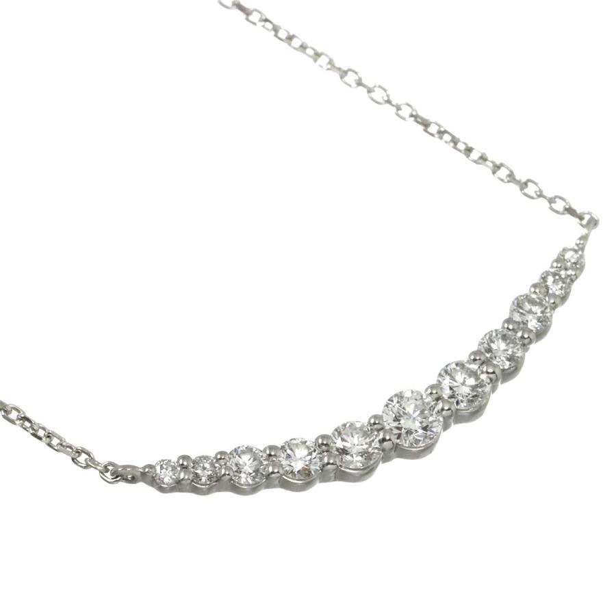 4℃（ヨンドシー） ダイヤ ネックレス 42cm Pt プラチナ Diamond 