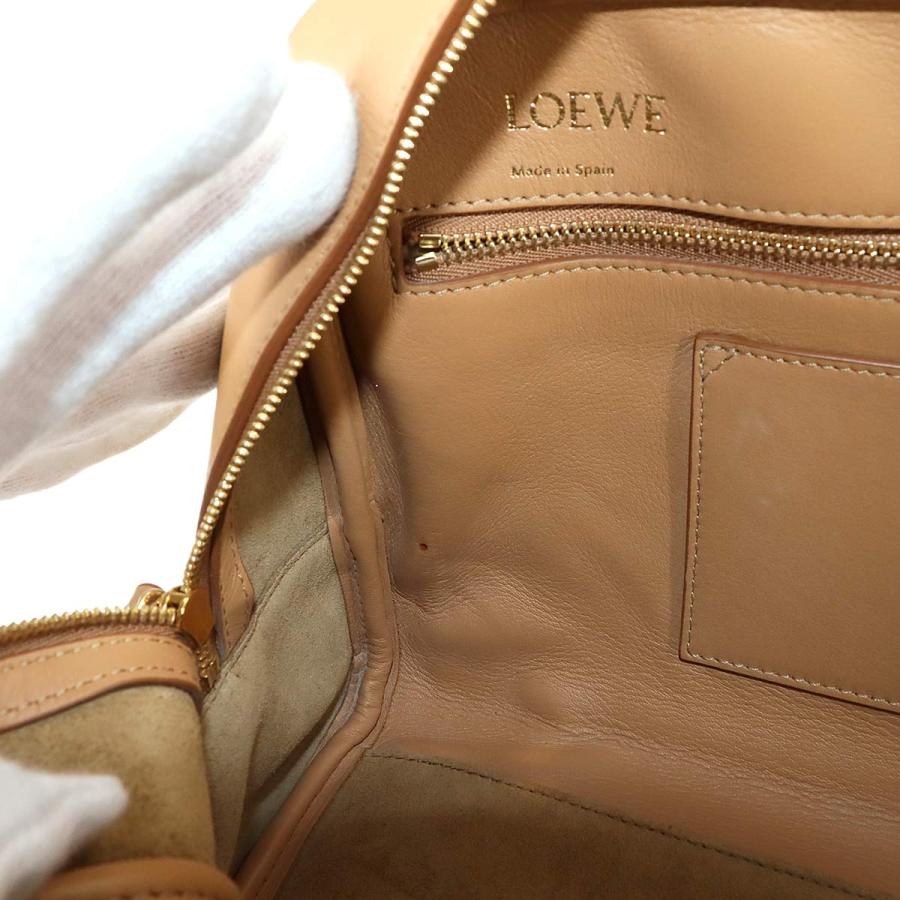 新品同様 ロエベ LOEWE アマソナ 28 2way ハンド ショルダー バッグ ジャカード レザー ブラウン レッド A039N08X02 90307843の画像