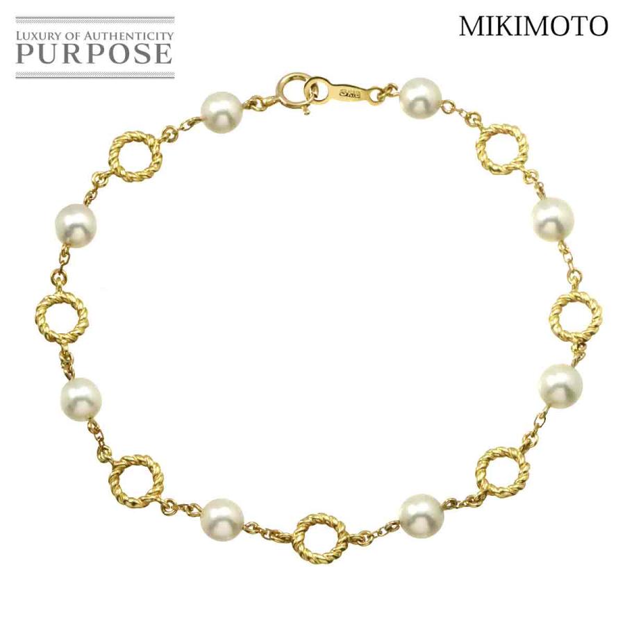 MIKIMOTO（ミキモト） アコヤ真珠 5.0mm ブレスレット 17.5cm K18 YG