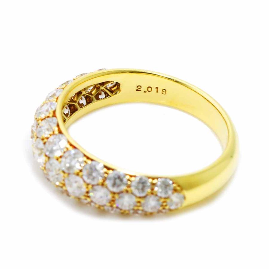 ギメル Gimel 14号 リング ダイヤ 2.018ct K18 YG イエローゴールド