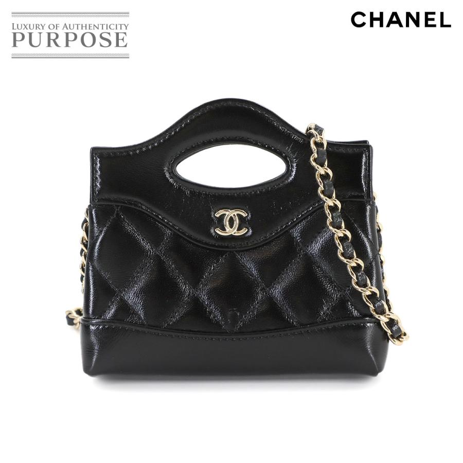 未使用 展示品 シャネル CHANEL 31 マイクロ クラッチ チェーン ショルダー バッグ カーフスキン ブラック CHANEL 31 Micro Bag 90308153 CHANEL（シャネル） 未使用 展示品 CHANEL 31 マイクロ クラッチ