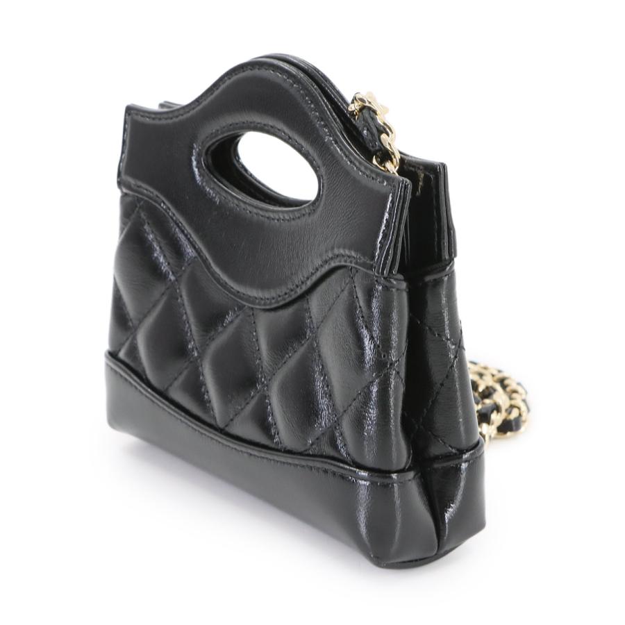 未使用 展示品 シャネル CHANEL 31 マイクロ クラッチ チェーン ショルダー バッグ カーフスキン ブラック CHANEL 31 Micro Bag 90308153 CHANEL（シャネル） 未使用 展示品 CHANEL 31 マイクロ クラッチ