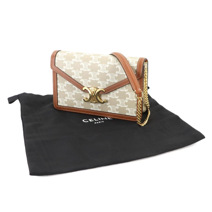 CELINE（セリーヌ） 未使用 展示品 トリオンフ チェーン ウォレット 長 