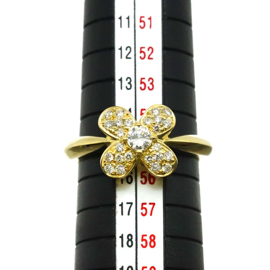 リング 15号 ダイヤ 0.43ct K18 YG イエローゴールド 750 指輪 Diamond 