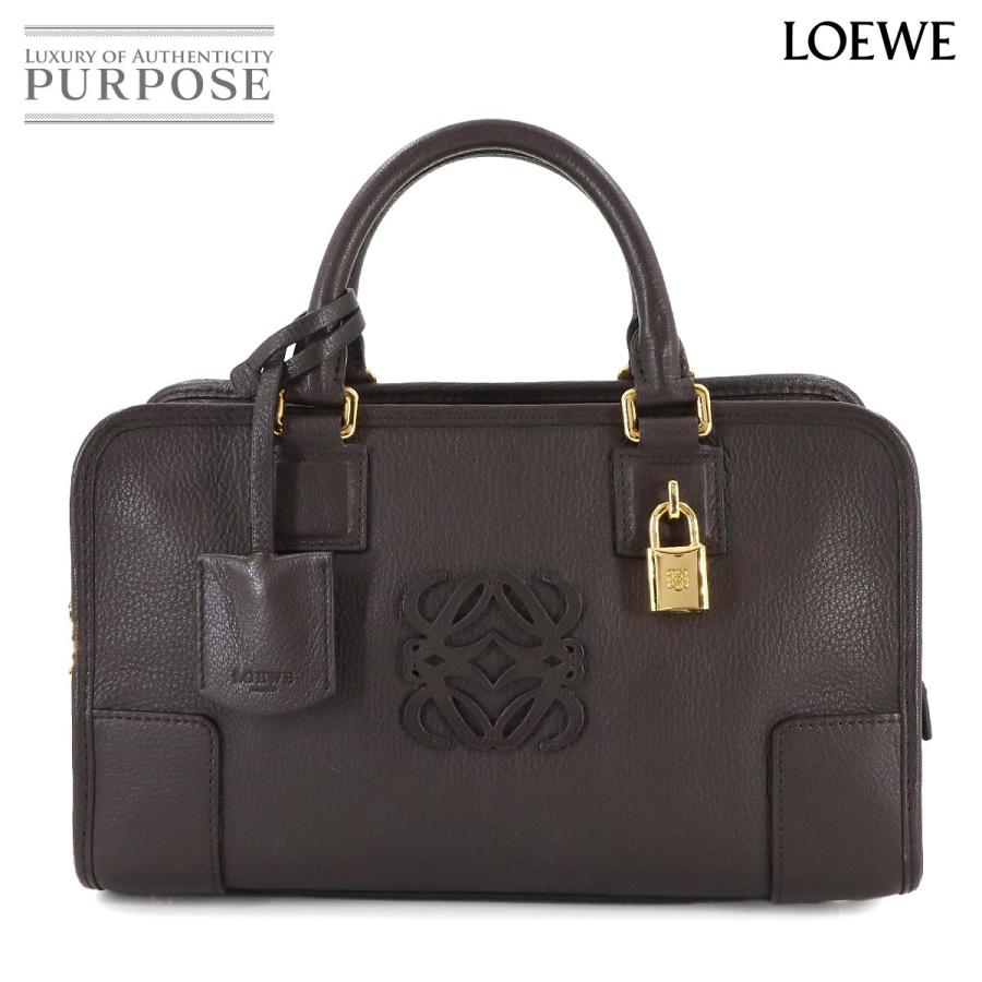 LOEWE（ロエベ） 新品同様 アマソナ 28 ハンド バッグ レザー ブラウン