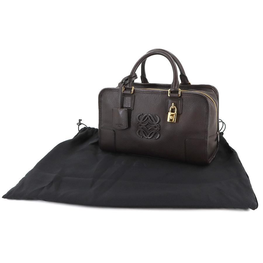 LOEWE（ロエベ） 新品同様 アマソナ 28 ハンド バッグ レザー ブラウン