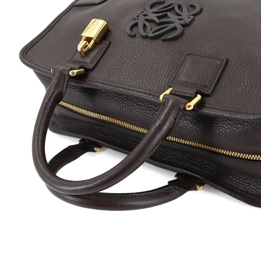 LOEWE（ロエベ） 新品同様 アマソナ 28 ハンド バッグ レザー ブラウン