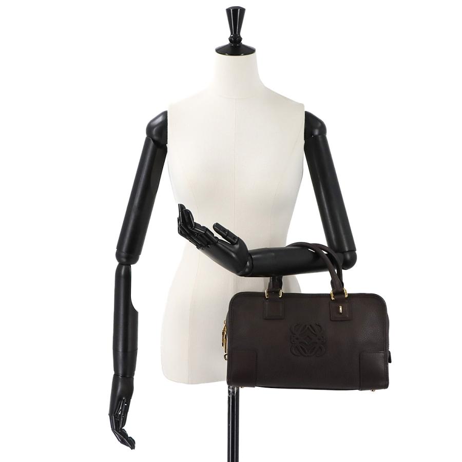 LOEWE（ロエベ） 新品同様 アマソナ 28 ハンド バッグ レザー ブラウン