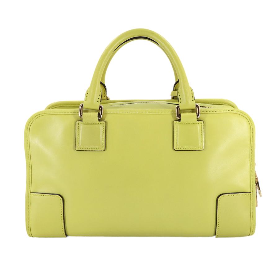 LOEWE（ロエベ） 新品同様 アマソナ 28 ハンド バッグ レザー ライム 